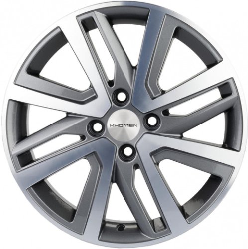 Диски Khomen Wheels KHW1609 (Rio I/Solaris I) 6x16 4x100 ET48 dia 54,1 gray-FP - 1