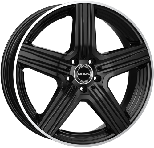 Диски MAK Lewis 9x18 5x112 ET50 dia 66,6 gloss black mirror ring - 1