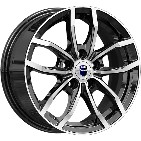 Диски K&K Фрост 6,5x15 5x114,3 ET43 dia 66,1 алмаз черный - 1