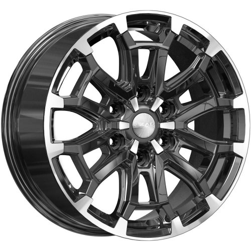 Диски Скад Авилис 8x18 6x139,7 ET45 dia 95,1 алмаз черный Россия - 1