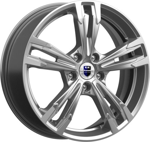 Диски K&K Karrera Light 7x18 5x114,3 ET45 dia 66,1 брайт дарк платинум Россия - 1