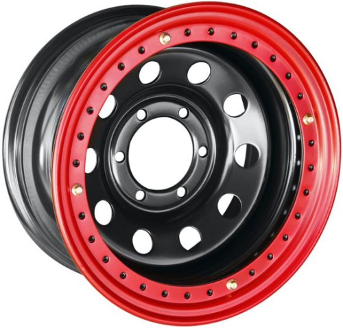 Диски Offroad wheels Toyota/Nissan (с бэдлоком) 8x16 6x139,7 ET-19 dia 110,1 черный+красный - 1