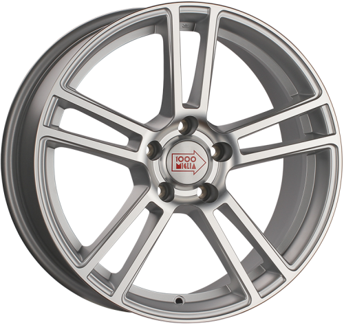 Диски 1000 Miglia MM1002 8x18 5x120 ET35 dia 72,6 matt silver polished - 1