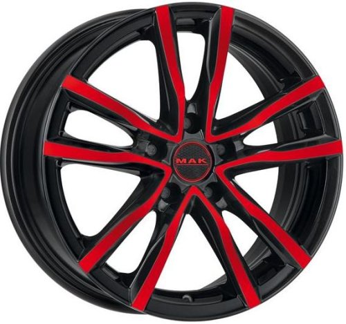 Диски MAK Milano 7x17 5x114,3 ET40 dia 76 black and red - 1
