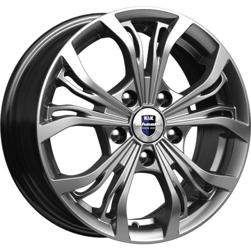 Диски K&K Аламида 7x17 5x114,3 ET35 dia 67,1 дарк платинум Россия - 1