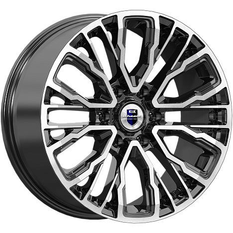 Диски K&K Кортес 8,5x19 6x139,7 ET38 dia 67,1 алмаз черный - 1