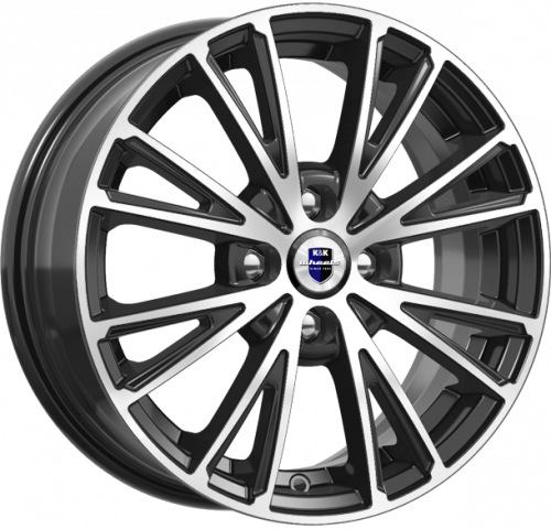 Диски K&K Меандр 6x16 4x108 ET47,5 dia 63,35 алмаз черный SK Россия - 1