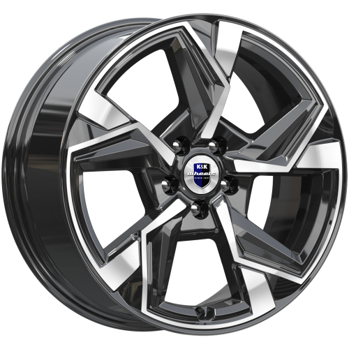 Диски K&K Кайан 7,5x18 5x110 ET37 dia 65,1 алмаз черный Россия - 1