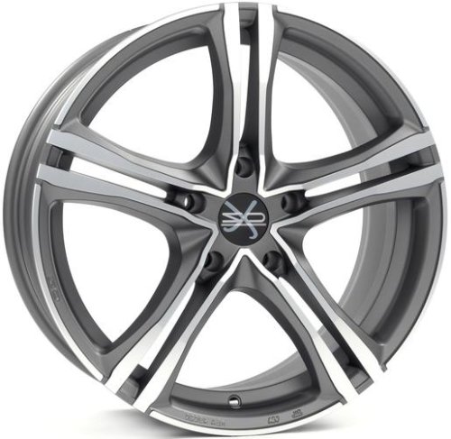 Диски OZ Racing X5B 8x18 5x120 ET45 dia 79 matt graphite diamond cut - 1