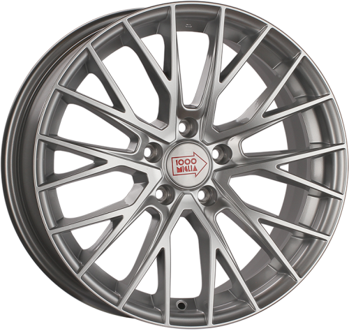 Диски 1000 Miglia MM1009 8x17 5x112 ET35 dia 66,6 silver high gloss - 1