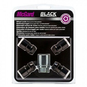 Комплект секреток McGard 24157 SUBD гайка M12x1,5 конус 60° черный (без защитного кольца)