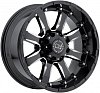Black Rhino Sierra 9x18 8x165,1 ET12 dia 120 gloss black mirror machine cut lip