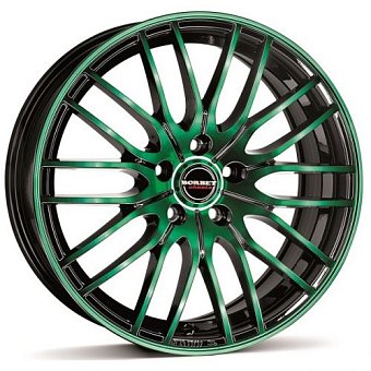 Borbet CW4/5 8x17 5x112 ET48 dia 72,6 black green glossy