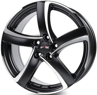 Alutec Shark 7,5x17 5x100 ET35 dia 63,3 racing black front polished Alutec Shark 7,5x17 5x100 ET35 dia 63,3 racing black front polished