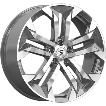 K&K Premium Series КР015 Geely Tugella 7,5x19 5x108 ET46 dia 63,35 diamond gloss graphite