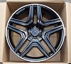 KH Design Mercedes (975 GLE/GLE Coupe/ML/GL) 10x21 5x112 ET46 dia 66,6 black matt lip polish (черный матовый с полированным ободом)