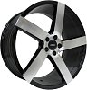 Vissol V-080L 8,5x19 5x112 ET45 dia 66,6 black with machined face