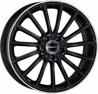 MAK Komet 8x19 5x112 ET48 dia 66,6 gloss black mirror ring