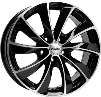 Rial Lugano 7,5x17 5x100 ET36 dia 63,3 diamond black front polished