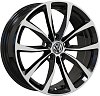 Кованные диски Wolf VW Jetta 7x17 5x112 ET43 dia 57,1 черный+полировка