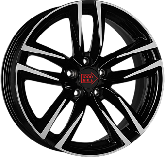 1000 Miglia MM1011 7,5x17 5x112 ET45 dia 66,6 gloss black polished 1000 Miglia MM1011 7,5x17 5x112 ET45 dia 66,6 gloss black polished
