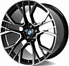 CMST SL918 10x21 5x112 ET30 dia 66.6 черный + полированные спицы