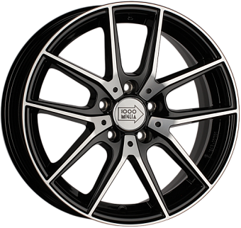 1000 Miglia MM041 7,5x17 5x112 ET45 dia 66,6 black polished 1000 Miglia MM041 7,5x17 5x112 ET45 dia 66,6 black polished