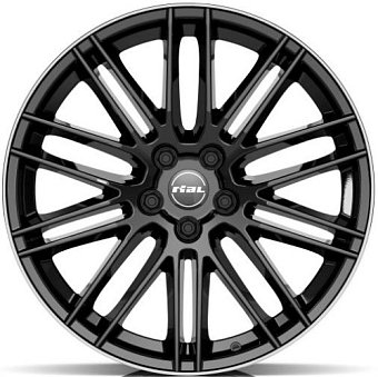 Rial KiboX 9,5x21 5x112 ET22 dia 66,6 diamond black lip polished