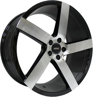 Vissol V-080L 8,5x19 5x120 ET15 dia 74,1 black with machined face