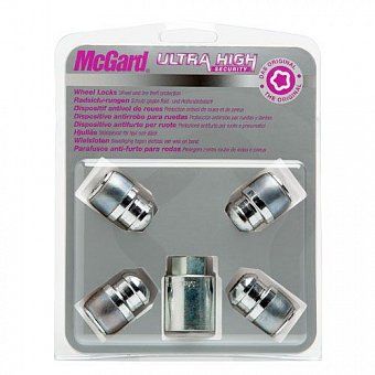 Комплект секреток McGard 25000 SL гайка M12x1,5 полусфера R12 хром (с защитным кольцом)