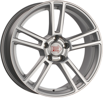 1000 Miglia MM1002 8x18 5x112 ET35 dia 66,6 matt silver polished 1000 Miglia MM1002 8x18 5x112 ET35 dia 66,6 matt silver polished