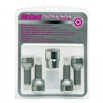 Комплект секреток McGard 28023 SL болт M12x1,5 полусфера R12 хром (с защитным кольцом)