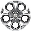 Khomen Wheels KHW1711 (Chery Tiggo 7pro) 6,5x17 5x108 ET33 dia 60,1 gray-FP