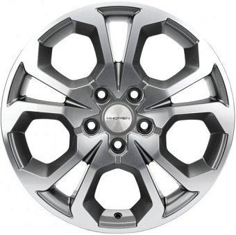 Khomen Wheels KHW1711 (Chery Tiggo 7pro) 6,5x17 5x108 ET33 dia 60,1 gray-FP