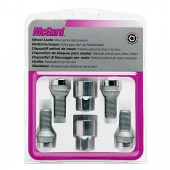 Комплект секреток McGard 38018 SU болт M14x1,5 полусфера R13 хром (без защитного кольца)