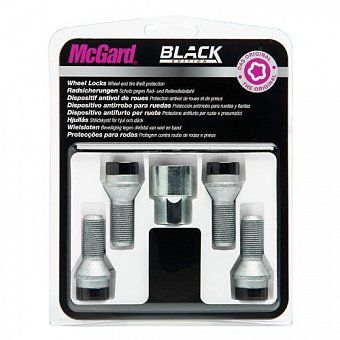 Комплект секреток McGard 27170 SUB болт M12x1,25 конус 60° черный (без защитного кольца)