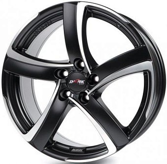 Alutec Shark 7,5x17 5x100 ET35 dia 63,3 racing black front polished