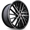 satin black w machined face and tinted clear