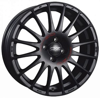 OZ Racing Superturismo GT 8x17 5x112 ET35 dia 75 matt black + red lettering