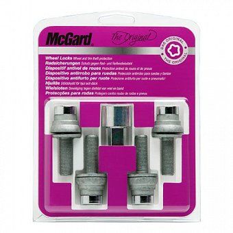 Комплект секреток McGard 26001 SU болт M12x1,25 плоская хром (без защитного кольца)