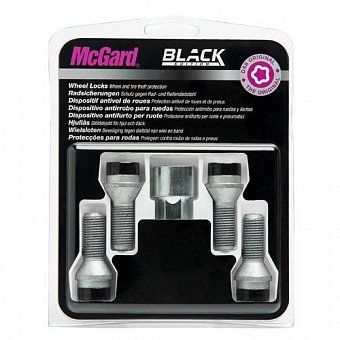 Комплект секреток McGard 27204 SUB болт M12x1,5 конус 60° черный (без защитного кольца)