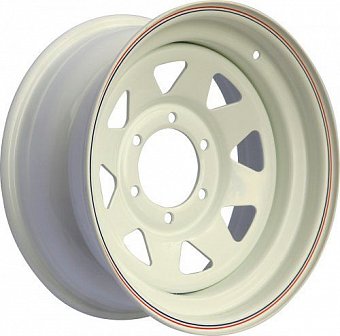 Offroad wheels Off Road 8x15 6x139,7 ET-19 dia 110,5 белый