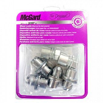 Комплект секреток McGard 31157 SU гайка M14x1,5 плоская хром (без защитного кольца)
