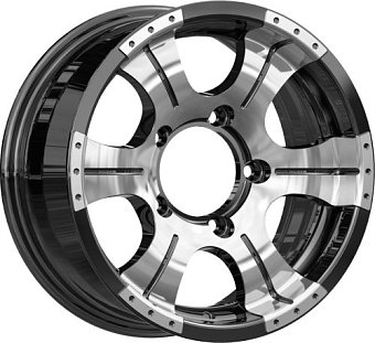 K&K Байконур Джип-рейд 8x16 5x139,7 ET-15 dia 110,1 алмаз черный Россия