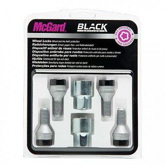 Комплект секреток McGard 37000 SUB болт M14x1,5 конус 60° черный (без защитного кольца)