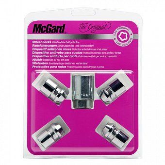 Комплект секреток McGard 24138 SU гайка 1/2В° конус 60° хром (без защитного кольца)
