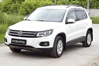 Накладки на передние фары (реснички) компл.-2 шт. для Volkswagen Tiguan (2011-2015)