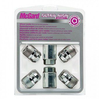 Комплект секреток McGard 34254 SL гайка M12x1,25 конус 60° хром (с защитным кольцом)